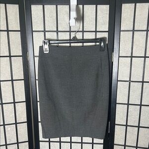 Classic Gray Women's Lined Pencil Skirt